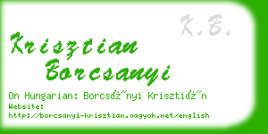 krisztian borcsanyi business card